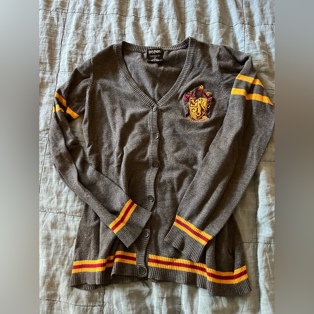 Harry Potter Gryffindor sweater official licensed cardigan Warner Bros sz medium